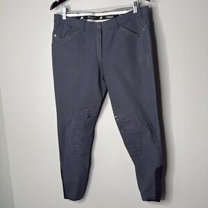 Pikeur Paulina Knee Patch Breeches in Charcoal Gray Women's Size 34 Long
